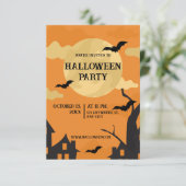ハロウィーンポスターオレンジ 招待状 (スタンド正面)