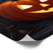ハロウィーンポスター2024 、カボチャ、怖い、ハロウィーン ポスター (角)