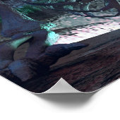 ハロウィーンポスター – 怖いスケルトンのポスター ポスター (角)