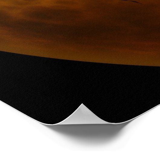 ハロウィーンポスター – 怖い月の顔ポスター ポスター (角)