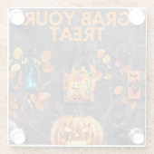 ハロウィーンポスタ素晴らしー – トリックまたはトリートデコール ガラスコースター (裏面)