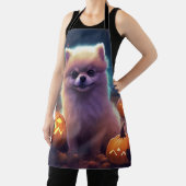 ハロウィーンポメラニア犬カボチャ怖 エプロン (インサイチュ)