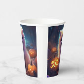 ハロウィーンポメラニア犬カボチャ怖 紙コップ (右)