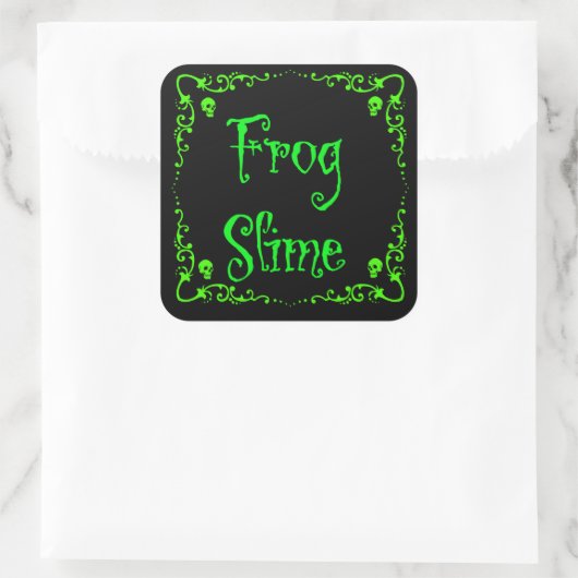 ハロウィーンポーション成分カエルのスライム スクエアシール (バッグ)
