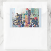 ハロウィーンポーチ猫ちゃん 長方形シール (バッグ)