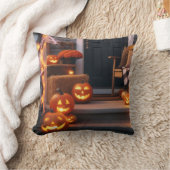 ハロウィーンポーチ&彫りカボチャ クッション (ブランケット)