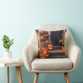 ハロウィーンポーチ&彫りカボチャ クッション (椅子)