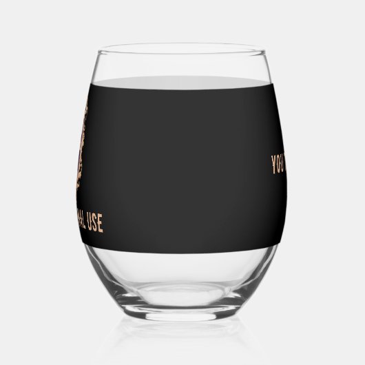 ハロウィーンポートレート：ステムレスワイングラス ステムなしワイングラス (左)