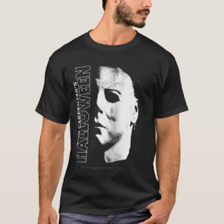 ハロウィーンマイケル・マイヤーズ大顔ラグラン野球 Tシャツ
