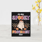 ハロウィーンマイ不気味妊娠時代レトロ幽霊コスク カード (黄色い花)