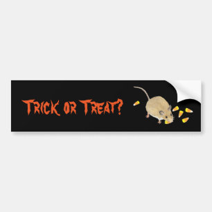 ハロウィーンマウスをキャンディコーンでトリックまたは処理 バンパーステッカー
