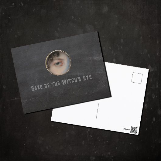 ハロウィーンマカブレー怖い魔女の目 ポストカード