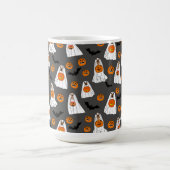 ハロウィーンマグと犬の幽霊カボチャとこうもり コーヒーマグカップ (中央)