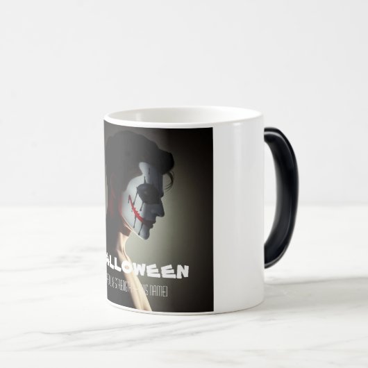 ハロウィーンマグ – 影と強さ モーフィングマグカップ (正面右)