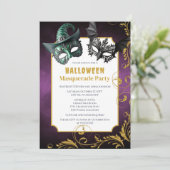 ハロウィーンマスカレードの衣装パーティー 招待状 (スタンド正面)