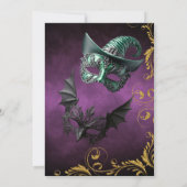 ハロウィーンマスカレードの衣装パーティー 招待状 (裏面)