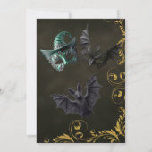 ハロウィーンマスカレードの衣装パーティー 招待状 (裏面)