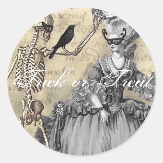 ハロウィーンマスカレードボール ラウンドシール (正面)