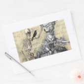 ハロウィーンマスカレードボール 長方形シール (封筒)