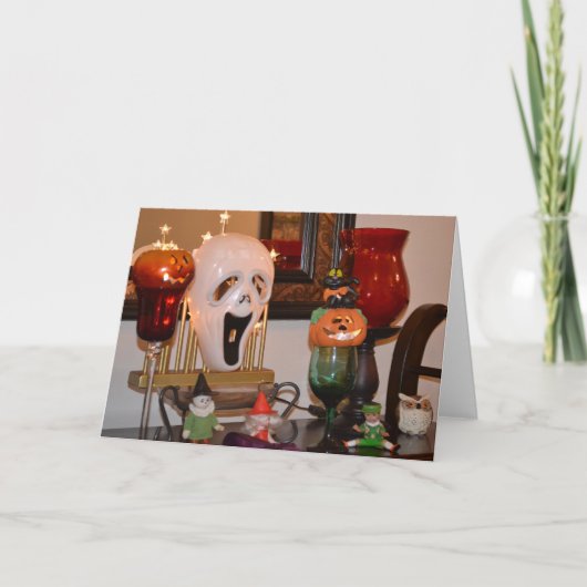 ハロウィーンマスクとフィギュア カード (正面)