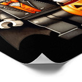 ハロウィーンマスタービルダーヴァンパイアキッズ建物ブロ ポスター (角)