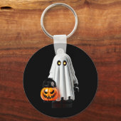 ハロウィーンマスタービルダー幽霊キッズ建物ブロック キーホルダー (正面)