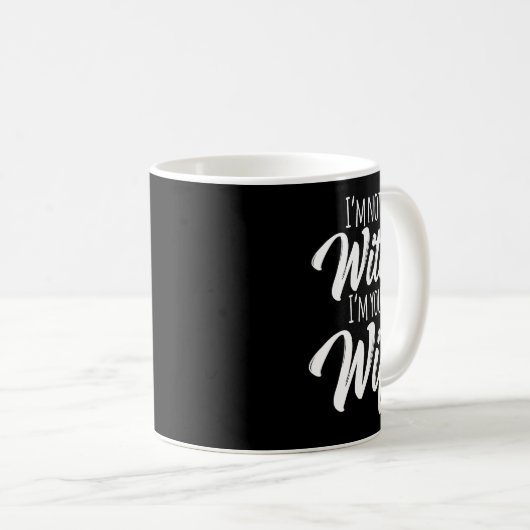ハロウィーンマッチングおもしろい私は魔女ではない私はY コーヒーマグカップ (正面右)