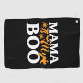 ハロウィーンママは私のブー誕生日 ゴルフタオル (横)