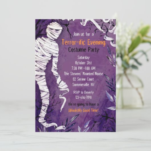 ハロウィーンママパーティの招待状 招待状 (スタンド正面)