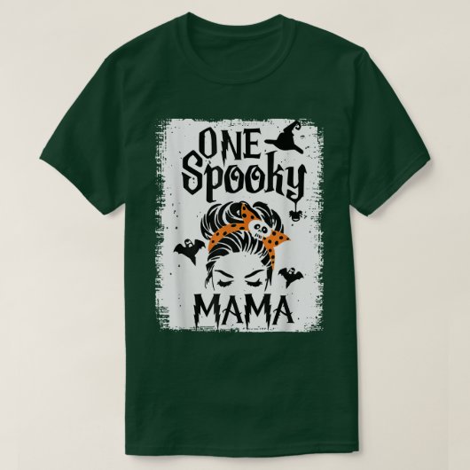 ハロウィーンママ人生めちゃくちゃなパン怖い不気味ママ費用 Tシャツ (デザイン正面)