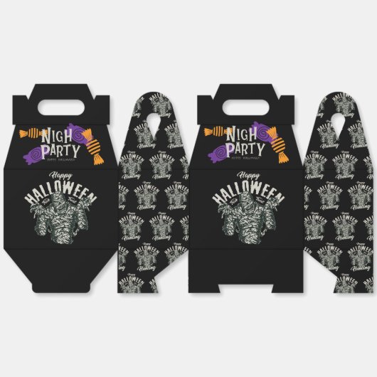 ハロウィーンママ夜パーティーキャンディボックス フェイバーボックス (見開き)