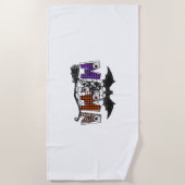 ハロウィーンママ ビーチタオル (正面)