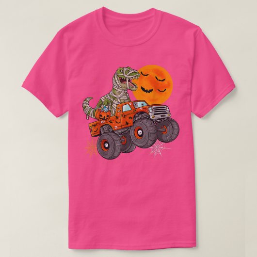 ハロウィーンママTレックスモンスタートラック少年たち10代の Tシャツ (デザイン正面)