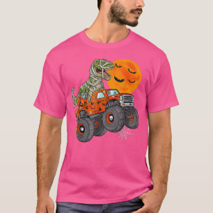 ハロウィーンママTレックスモンスタートラック少年たち10代の Tシャツ