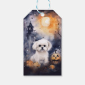 ハロウィーンマルチーズカボチャ怖 ギフトタグ (正面)
