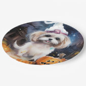 ハロウィーンマルティチズカボチャ怖い ペーパープレート (アングル)