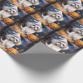 ハロウィーンマルティチズカボチャ怖い ラッピングペーパー (角)