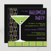 ハロウィーンマルティーニアイボールカクテルパーティー 招待状 (正面/裏面)