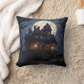 ハロウィーンマンシ幽霊のよく出るョン クッション (ブランケット)