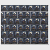 ハロウィーンマンシ幽霊のよく出るョン ラッピングペーパー (フラット)