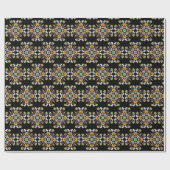 ハロウィーンマンダラ幽霊たち、カボチャ、こうもりとスカル ラッピングペーパー (フラット)