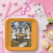 ハロウィーンマージャン幽霊 ペーパープレート (パーティー)