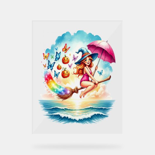 ハロウィーンマーメイドウィッチオンブロム アクリルサイン (正面)