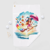 ハロウィーンマーメイドウィッチオンブロム ゴルフタオル (インサイチュ)