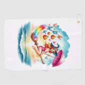 ハロウィーンマーメイドウィッチオンブロム ゴルフタオル (横)