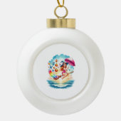 ハロウィーンマーメイドウィッチオンブロム セラミックボールオーナメント (正面)