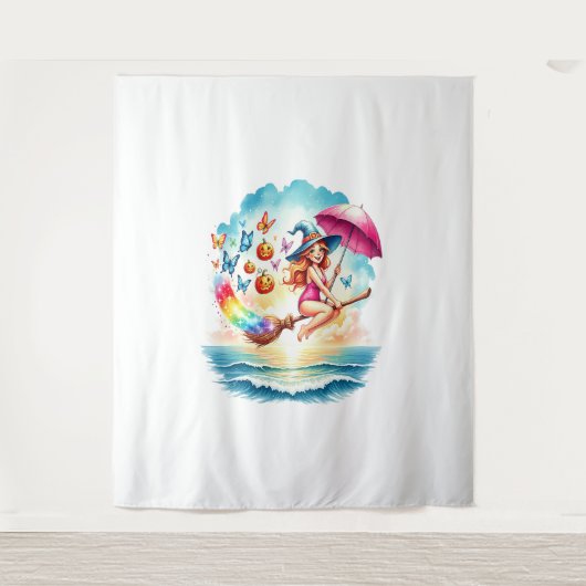 ハロウィーンマーメイドウィッチオンブロム タペストリー (正面)