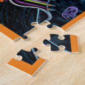 ハロウィーンマーメイドウィッチマーキャッツ幽霊たちカボチャ ジグソーパズル (側面)