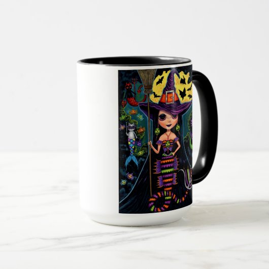 ハロウィーンマーメイドウィッチマーキャッツ幽霊たちカボチャ マグカップ (正面右)