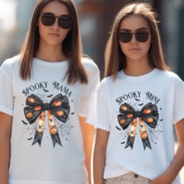 ハロウィーンマ不気味マブラックボウコケット トライブレンドＴシャツ